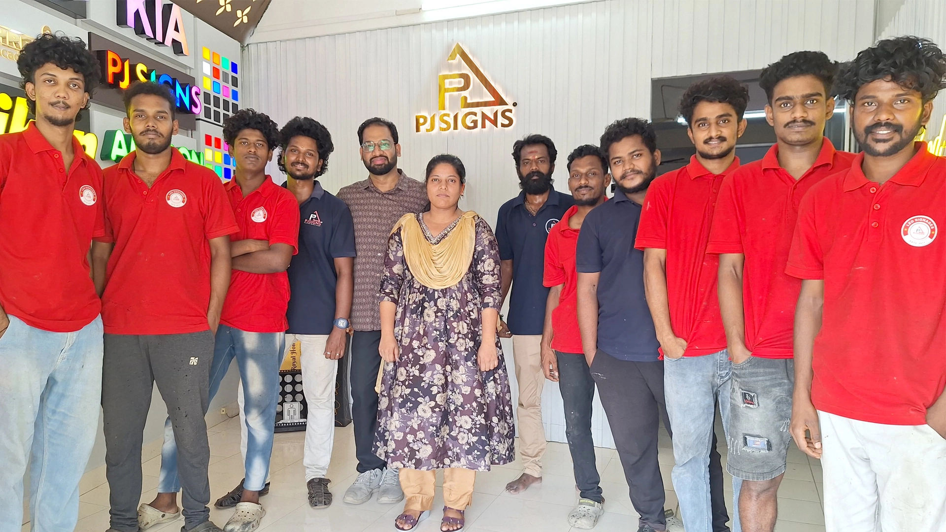 PJ Signs Chennai Team - Professional Signage Experts with 14+ Years Experience